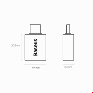  مبدل USB-C به USB3.1 باسئوس مدل Ingenuity Series Mini OTG Adaptor ZJJQ000001