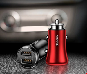  شارژر فندکی 24 وات 2 پورت بیسوس مدل Baseus Gentleman CCALL-GB01