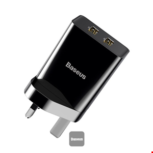  شارژر دیواری بیسوس مدل Baseus Speed Mini Dual U Charger 10.5W Black 