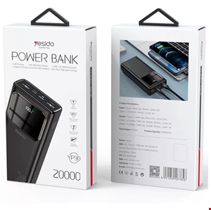  پاوربانک یسیدو مدل YP-30 ظرفیت 20000 میلی آمپر ساعت