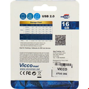  فلش 16 گیگ ویکومن ViccoMan VC271