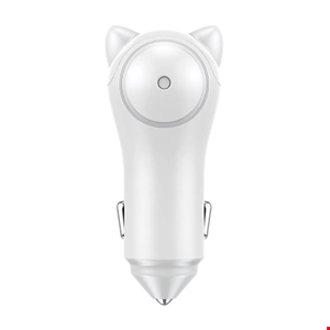  فندکی بیسوس مدل Carregador Veicular Gato Baseus CCALL-DM02 Adorkable 3A Branco