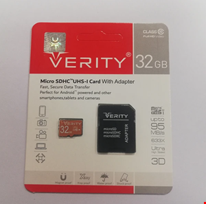  کارت حافظه‌ microSDHC وریتی مدل 633x کلاس 10 استاندارد UHS-I U1 سرعت 95MBps ظرفیت 32 گیگابایت