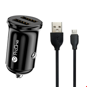  شارژر فندکی پرووان مدل PCG12 به همراه کابل تبدیل microUSB