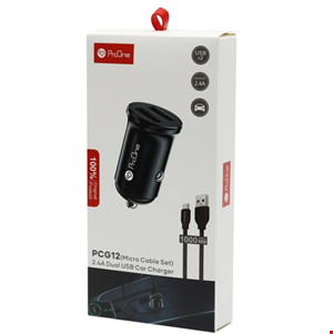  شارژر فندکی پرووان مدل PCG12 به همراه کابل تبدیل microUSB