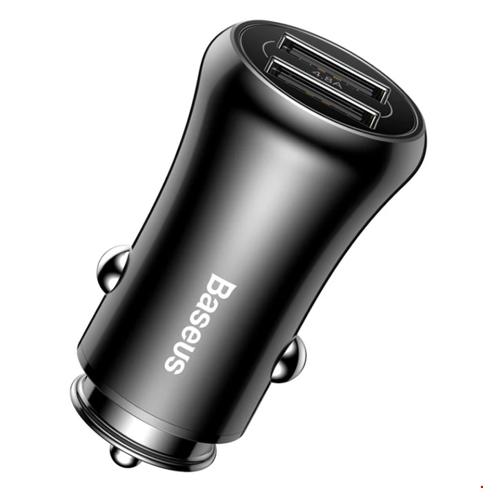 شارژر فندکی 24 وات 2 پورت بیسوس مدل Baseus Gentleman CCALL-GB01