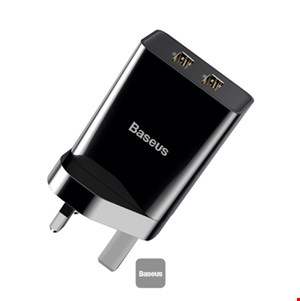 شارژر دیواری بیسوس مدل Baseus Speed Mini Dual U Charger 10.5W Black 